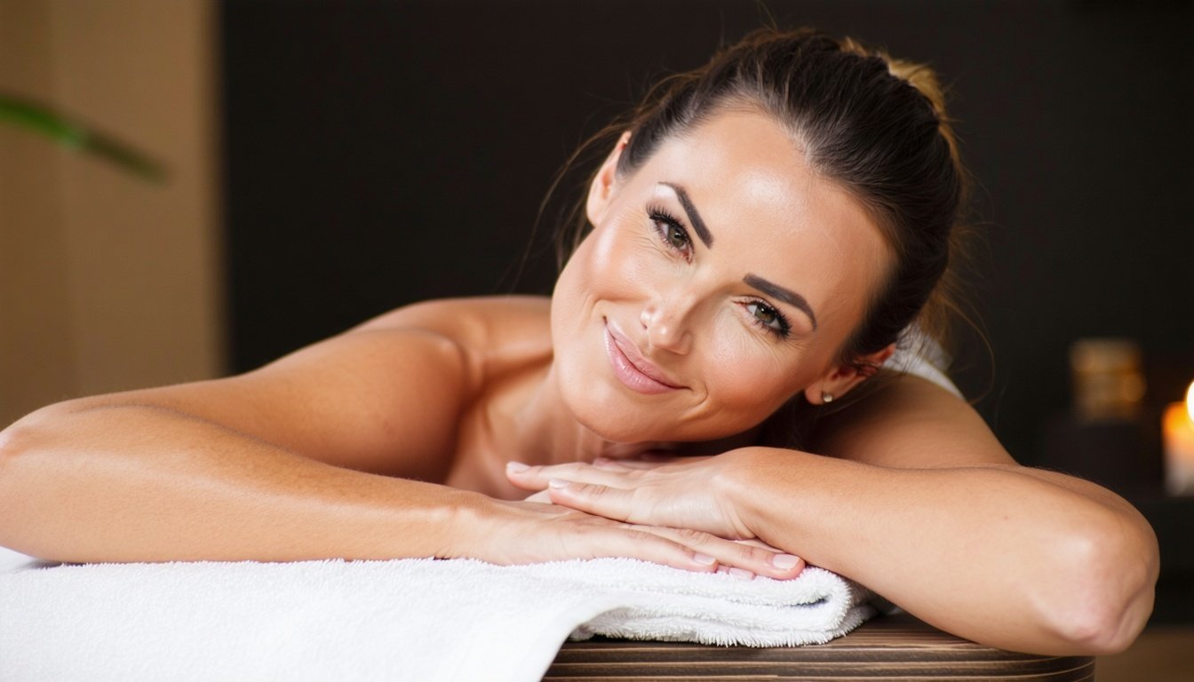 Satisfied massage therapy client